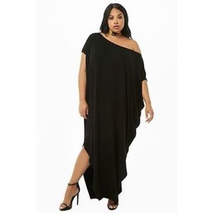 Forever 21 Womens Plus Billowy Maxi Dress Black Size 2X